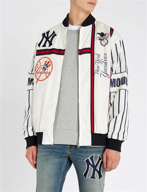 gucci yankee coat|gucci x baseball jacket.